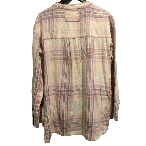 Free People Womens  Dunes Flannel Pullover Pintuck Tops Multicolor size S - Picture 4 of 7